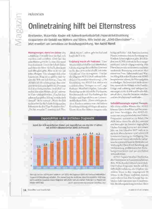 Vorschauseite 1: Onlinetraining hilft bei Elternstress