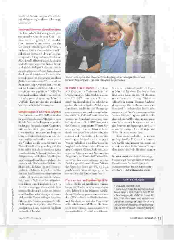Vorschauseite 2: Onlinetraining hilft bei Elternstress