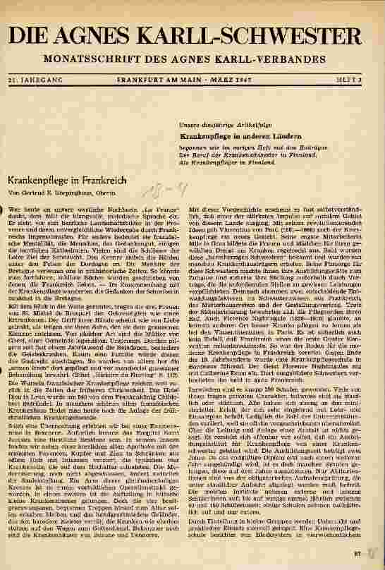 Vorschauseite 1: Krankenpflege in Frankreich