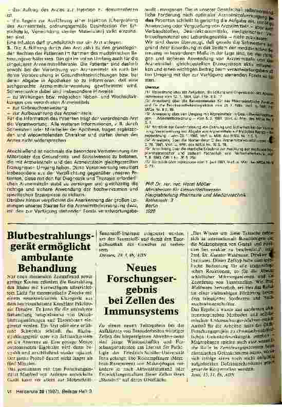 Vorschauseite 6: Zu ausgewählten Problemen der Versorgung und des Umgangs mit Arzneimitteln und den Arzneimitteln gleichgestellten Erzeugnissen