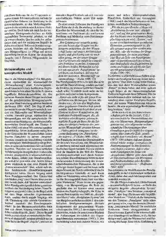 Vorschauseite 2: Das Metaparadigma der Krankenpflege Erste Annäherung und Ergebnisse aus der Seminararbeit 1. Teil
