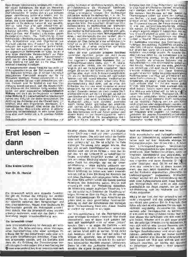 Vorschauseite 3: Kleine Arzneimittelkunde für die Schwester 14. Folge: Plasmaersatzmittel /Chemotherapeutica und Antibiotika
