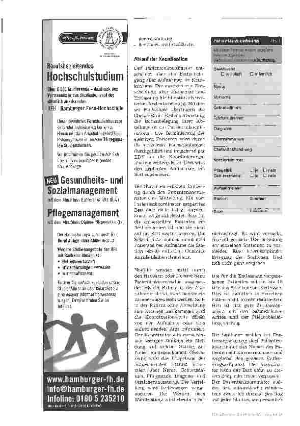 Vorschauseite 2: Hohe Bettenauslastung durch zentralisierte Koordination