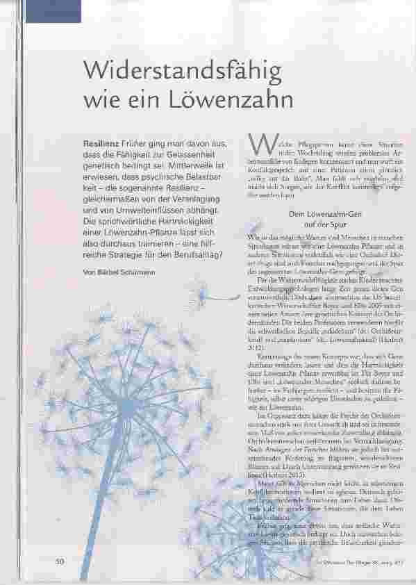 Vorschauseite 2: Widerstandsfähig wie ein Löwenzahn