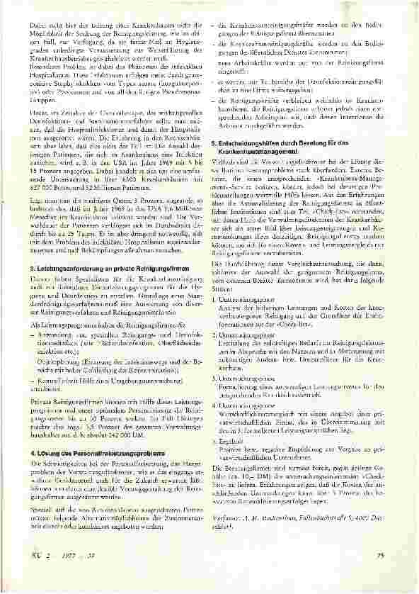 Vorschauseite 2: Rationalisierung des Reinigungsdienstes bei öffentlichen Institutionen