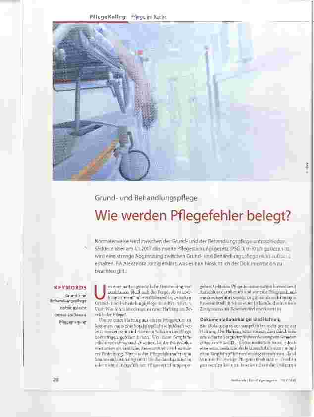 Vorschauseite 1: Grundund Behandlungspflege Wie werden Pflegefehler belegt?