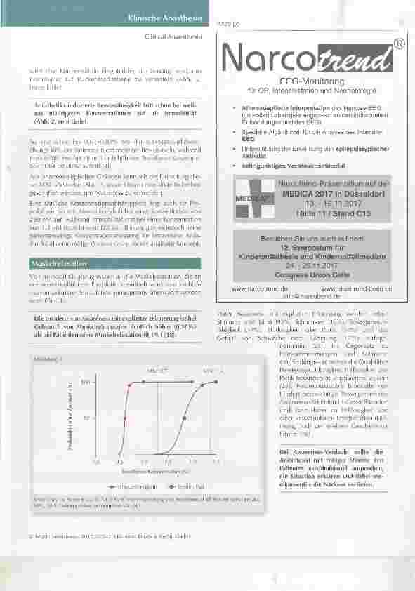 Vorschauseite 4: Haben wir einen Nutzen vom intraoperativen Monitoring der Narkosetiefe?