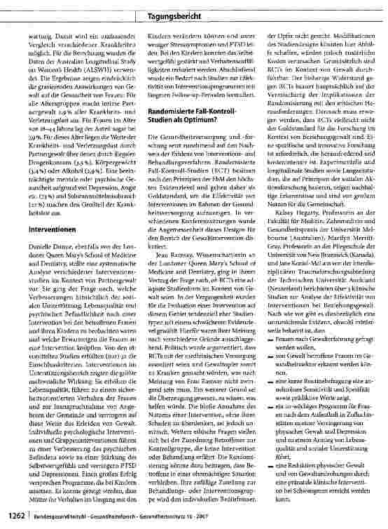 Vorschauseite 4: Häusliche Gewalt und Gesundheit: Was können wir aus internationalen Erfahrungen für Deutschland lernen?