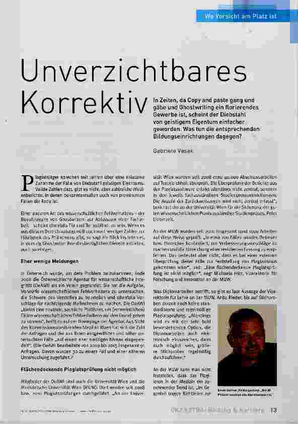 Vorschauseite 1: Unverzichtbares Korrektiv