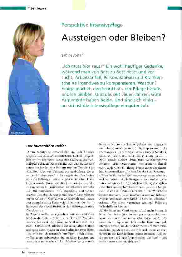 Vorschauseite 1: Aussteigen oder Bleiben?