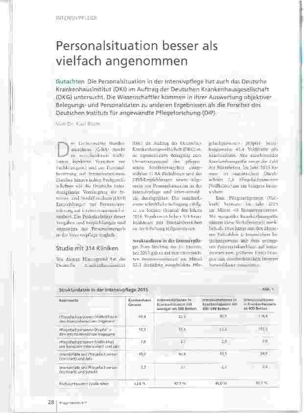 Vorschauseite 1: Personalsituation besser als vielfach angenommen