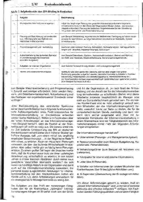 Vorschauseite 3: Erfolgsfaktor Krankehausinformatik Aufgaben und Bedeutung der EDV-Abteilung im Krankenhaus