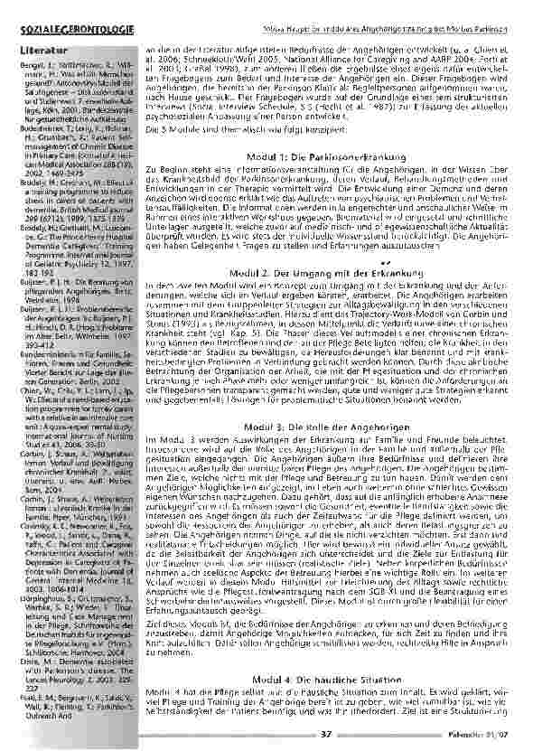 Vorschauseite 5: Ein modulares Angehörigentraining bei Morbus Parkinson