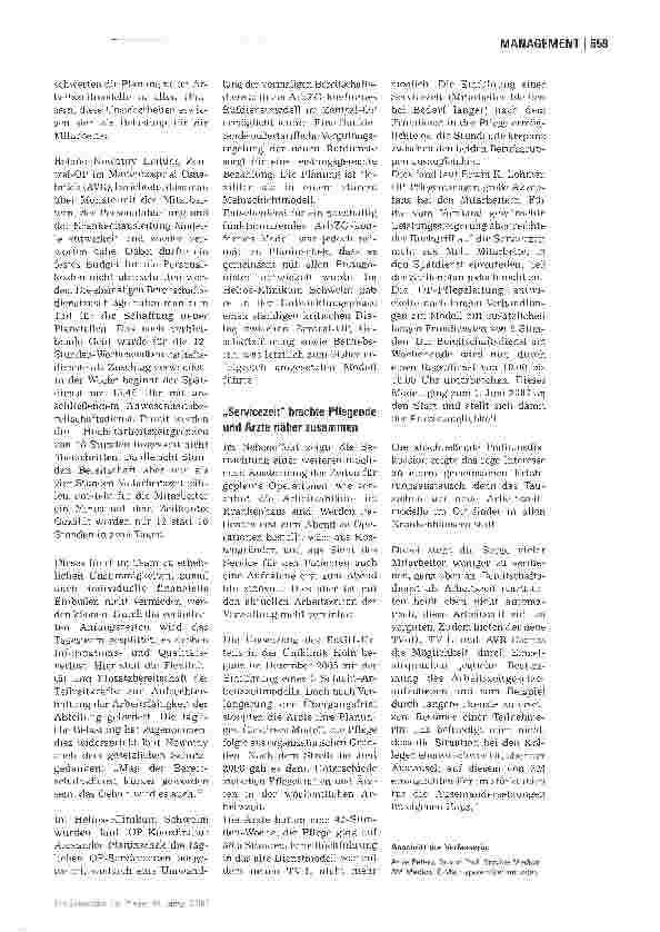 Vorschauseite 2: Tauziehen um neue Arbeitszeitmodelle im OP