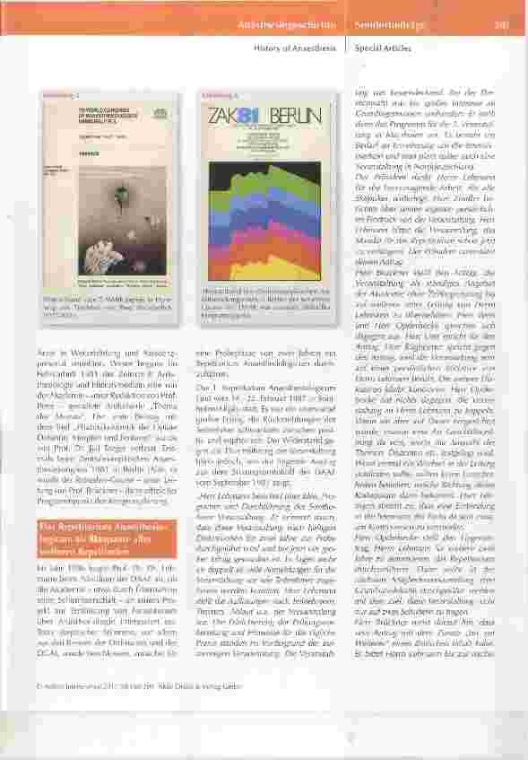 Vorschauseite 4: 40 Jahre Deutsche Akademie für Anästhesiologische Fortbildung