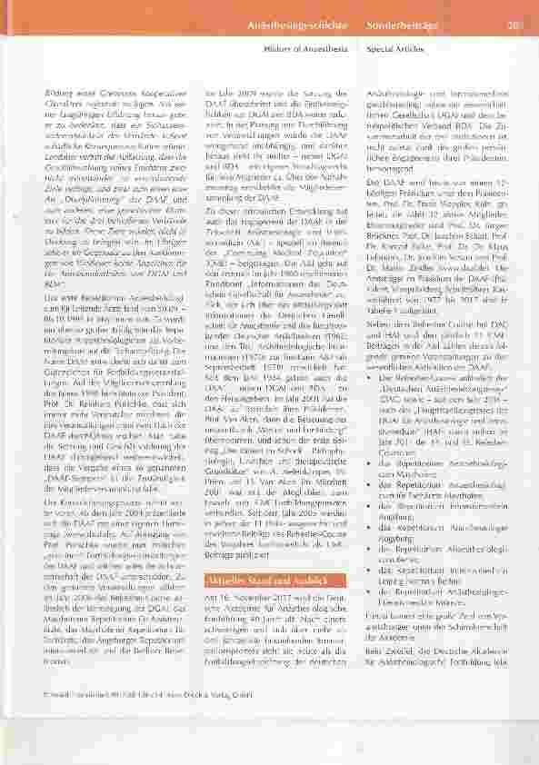 Vorschauseite 6: 40 Jahre Deutsche Akademie für Anästhesiologische Fortbildung