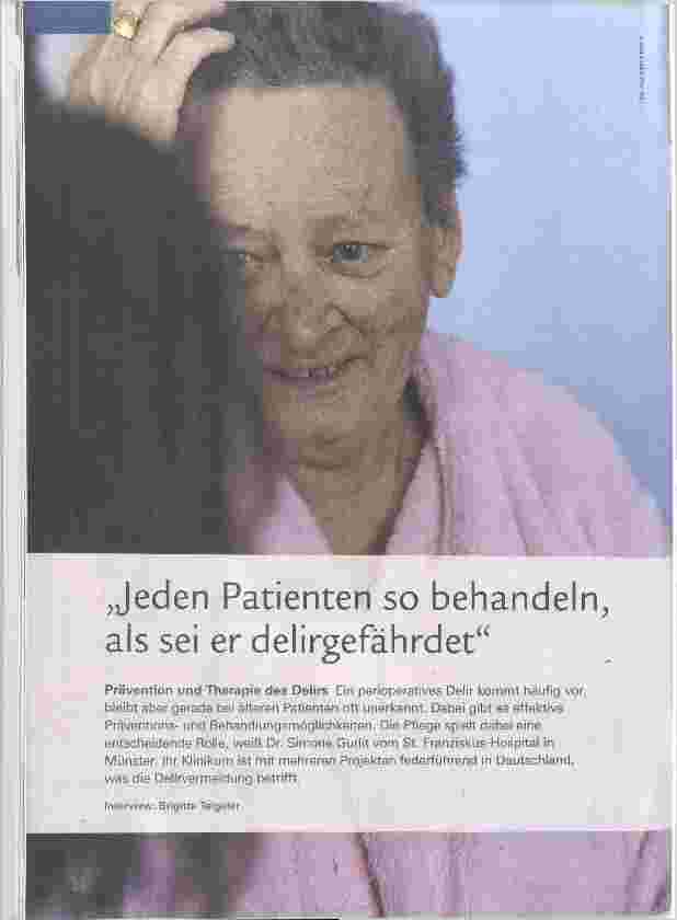 Vorschauseite 1: Jeden Patienten so behandeln, als sei er delirgefährdet