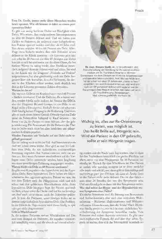 Vorschauseite 2: Jeden Patienten so behandeln, als sei er delirgefährdet