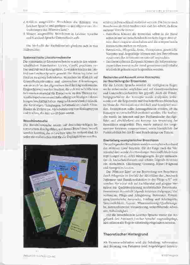 Vorschauseite 2: Patienteninformations-Broschüren in Leichter Sprache