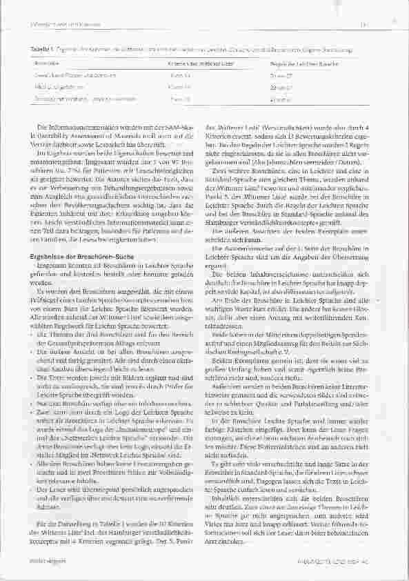 Vorschauseite 5: Patienteninformations-Broschüren in Leichter Sprache