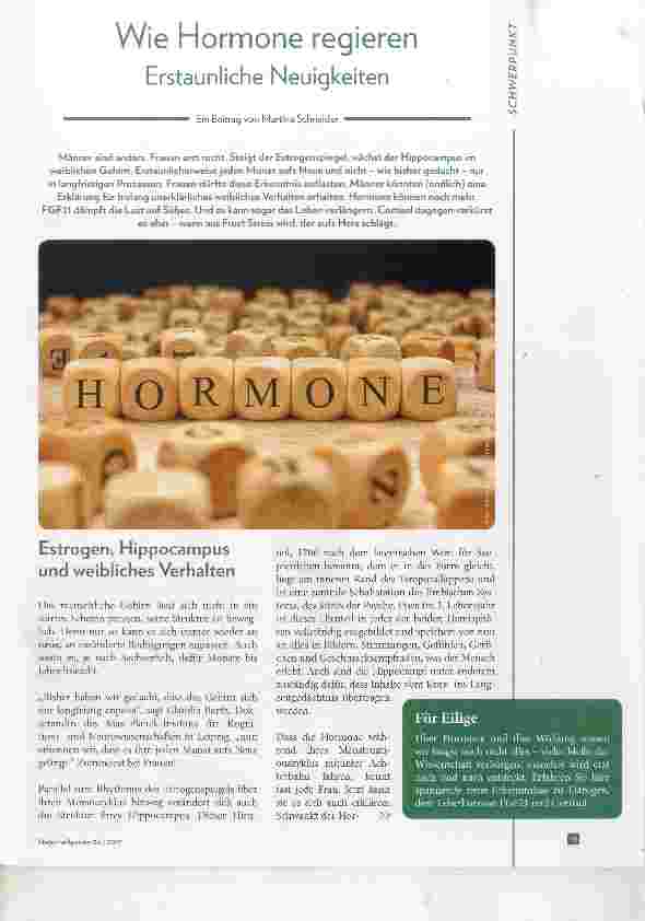 Vorschauseite 1: Wie Hormone regieren Erstaunliche Neuigkeiten