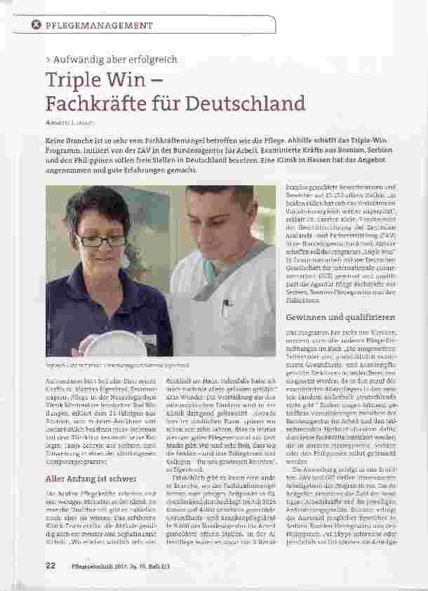 Vorschauseite 1: Triple Win - Fachkräfte für Deutschland