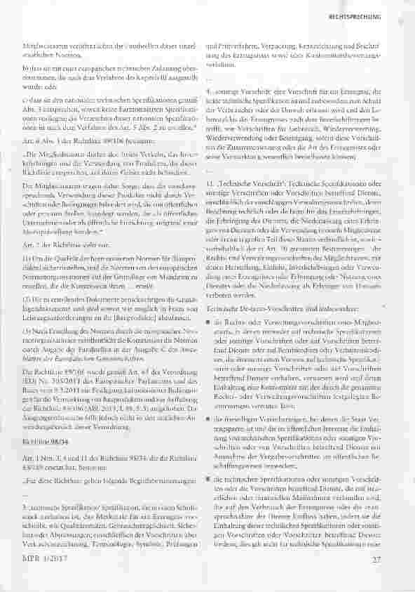 Vorschauseite 3: Harmonisierte Normen und deren Auslegung auf EU-Ebene
