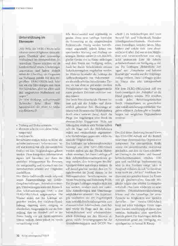 Vorschauseite 3: Hilfsmittel in Sachen Arbeitsschutz