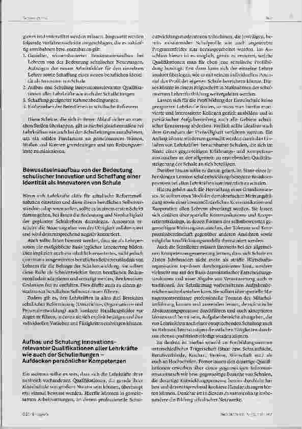 Vorschauseite 5: Faktoren schulischer Erneuerung Lehrkräfte und ihre Innovationsbereitschaft