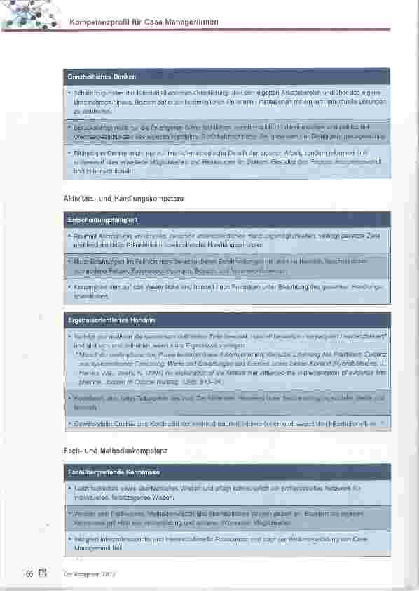Vorschauseite 5: Kompetenzprofil für Case Manager und Case Managerinnen