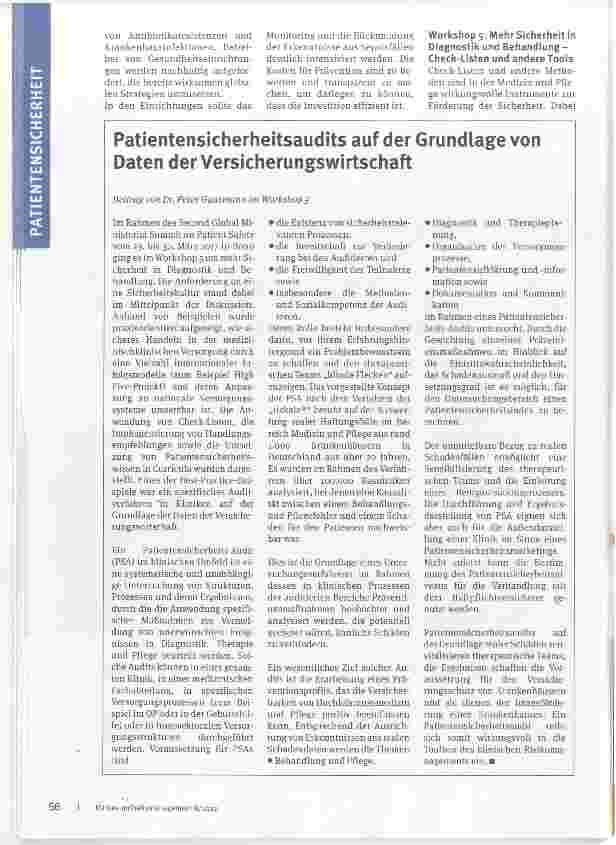 Vorschauseite 3: Patientensicherheit als weltweite Initiative