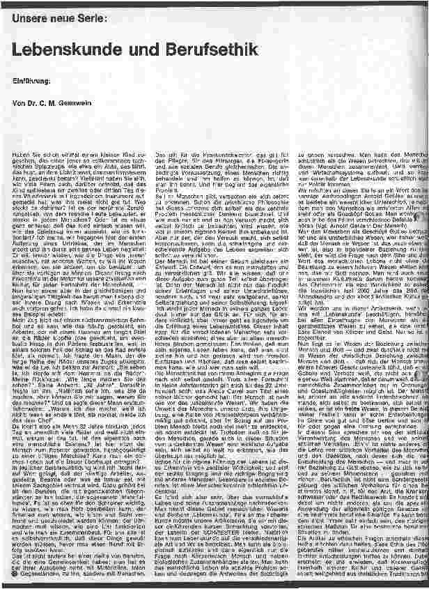 Vorschauseite 1: Lebenskunde und Berufsethik Einführung