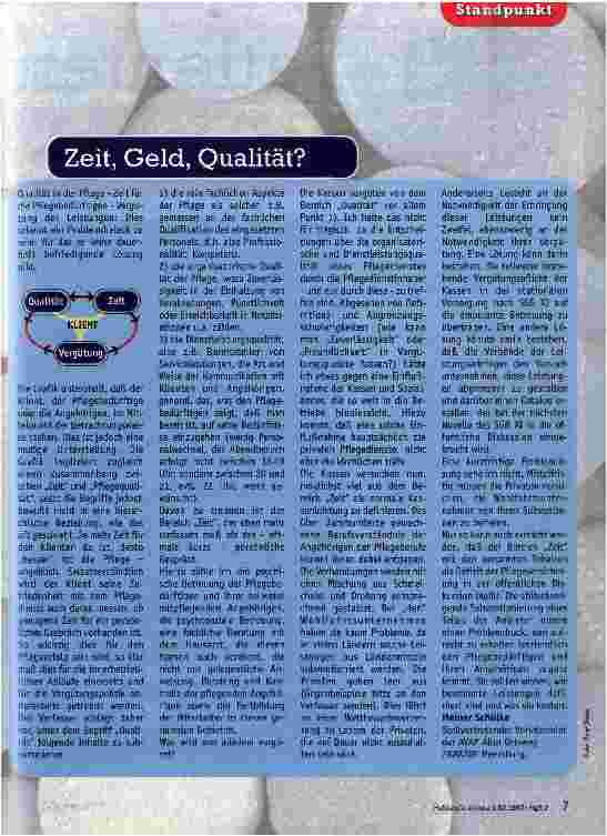 Vorschauseite 2: Steine des Anstoßes Zeit, Geld, Qualität?
