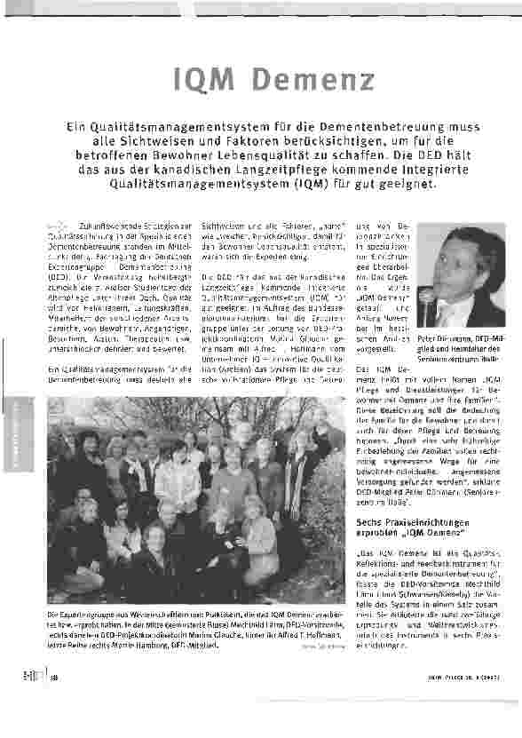 Vorschauseite 1: IQM Demenz