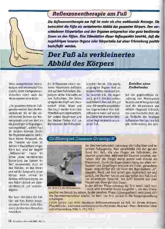Vorschauseite 1: Reflexzonentherapie am Fuß Der Fuß als verkleinertes Abbild des Körpers