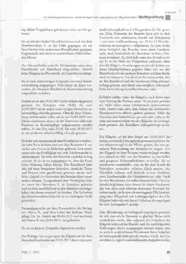Vorschauseite 4: Zum Abmahnungserfordernis bei verhaltensbedingter Änderungskündigung einer Pflegedienstleiterin