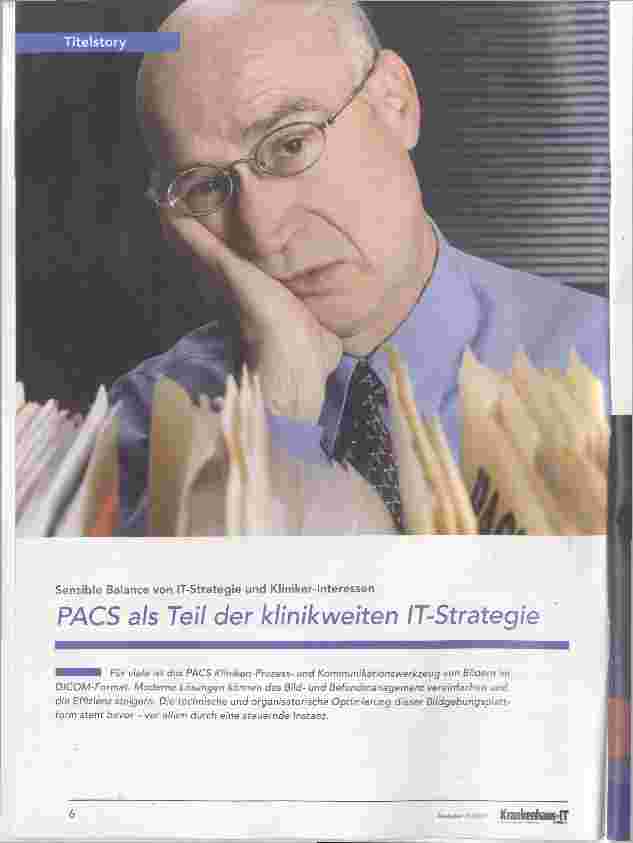 Vorschauseite 1: PACS als Teil der klinikweiten IT-Strategie