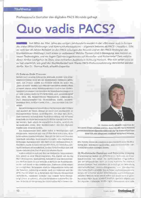 Vorschauseite 5: PACS als Teil der klinikweiten IT-Strategie