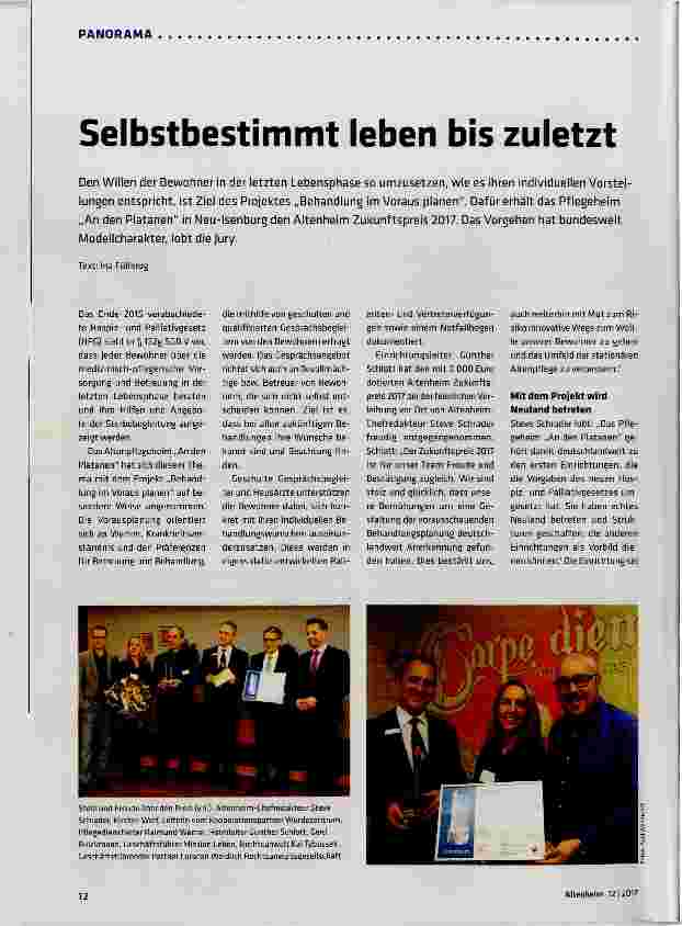 Vorschauseite 1: Selbstbestimmt leben bis zuletzt