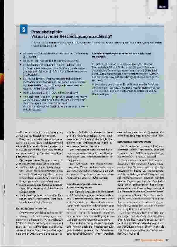 Vorschauseite 2: Reform des Mutterschutzes
