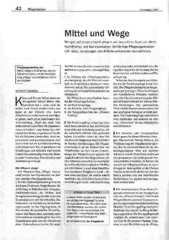Vorschauseite 1: Mittel und Wege