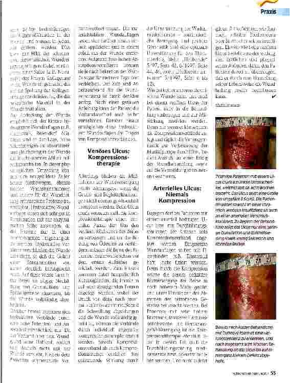 Vorschauseite 2: Arterielles oder venöses Ulcus Therapie-Unterschiede beachten
