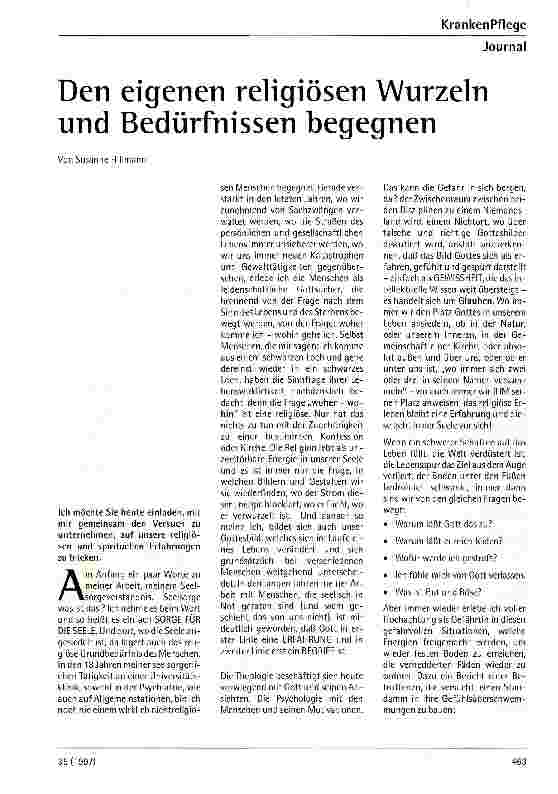 Vorschauseite 1: Den eigenen religiösen Wurzeln und Bedürfnissen begegnen