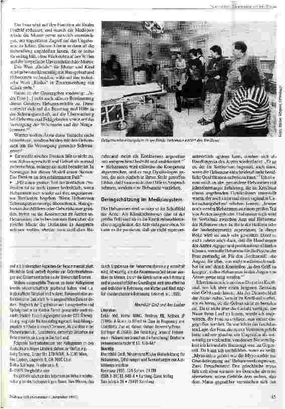Vorschauseite 2: Konkurrenzen und Querelen Hebammen und Ärzte - ein schwieriges Verhältnis