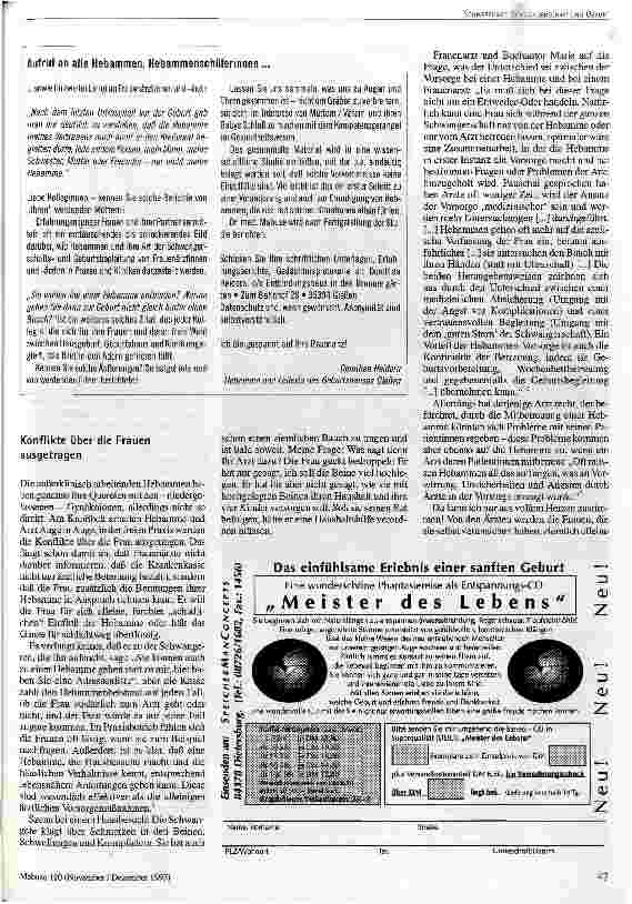 Vorschauseite 4: Konkurrenzen und Querelen Hebammen und Ärzte - ein schwieriges Verhältnis