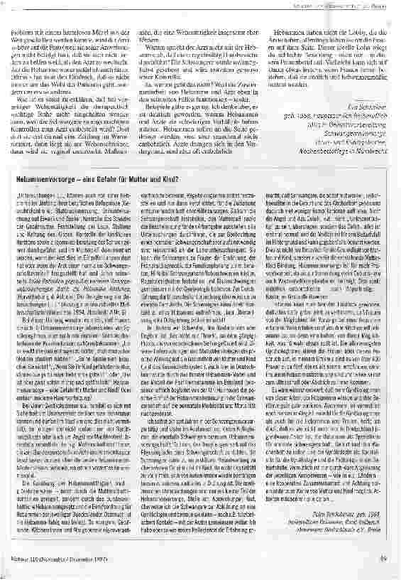 Vorschauseite 6: Konkurrenzen und Querelen Hebammen und Ärzte - ein schwieriges Verhältnis