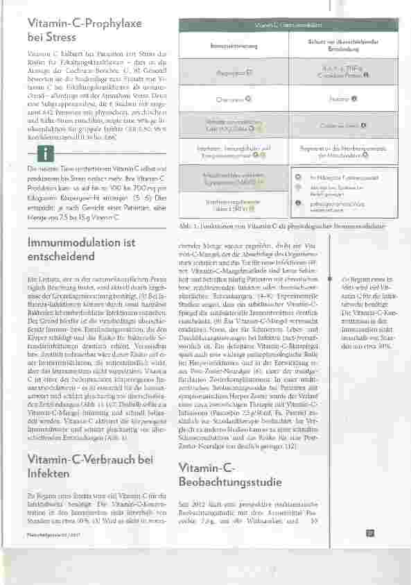 Vorschauseite 2: Vitamin C Neue Untersuchungen zu Stress und Immunfunktion