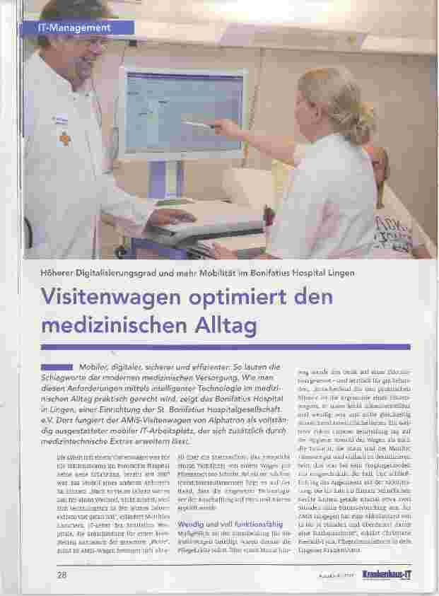 Vorschauseite 1: Visitenwagen optimiert den medizinischen Alltag