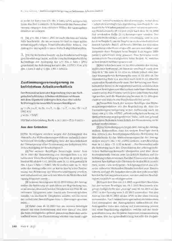 Vorschauseite 4: Teilnahme der Personalvertretung an Vorstellungsoder Eignungsgesprächen