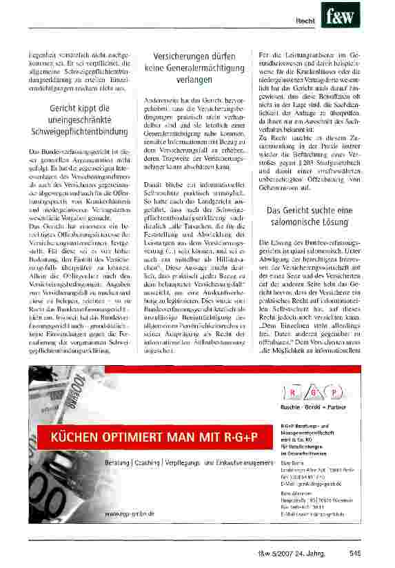 Vorschauseite 2: Der Patient hat einen informationellen Selbstschutz